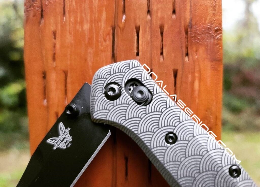 Benchmade 940 Osborne – Seigaiha Waves – Deep Laser Engraved Titanium ...