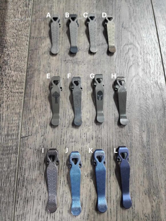 LynchNW Benchmade - Laser Engraved / Anodized - Deep Carry Pocket Clips - 12 Different Options - EDC Gear - Blemish