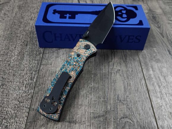 Chaves Redencion 229 - Shipwreck Patina - Goonies Map Laser Engraved Copper Scales - Knife Install Optional - 4 Blade Styles - New In Box - Image 2