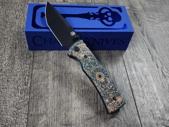 Chaves Redencion 229 - Shipwreck Patina - Goonies Map Laser Engraved Copper Scales - Knife Install Optional - 4 Blade Styles - New In Box